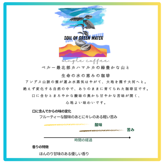 ペルー産珈琲豆「緑水の土」